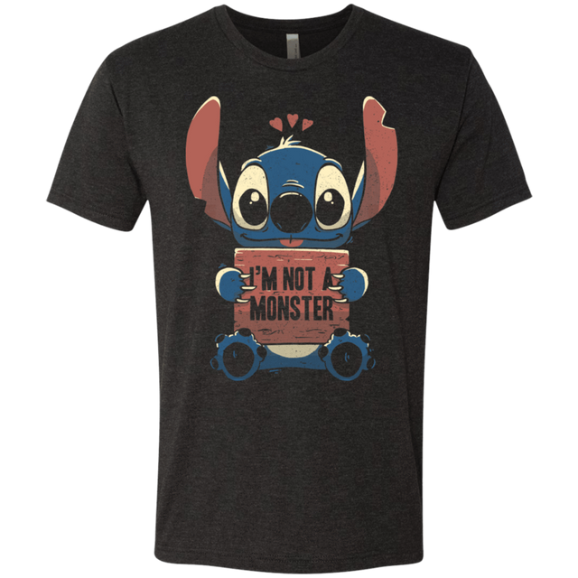 T-Shirts Vintage Black / S Stitch Not a Monster Men's Triblend T-Shirt