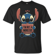 T-Shirts Black / S Stitch Not a Monster T-Shirt