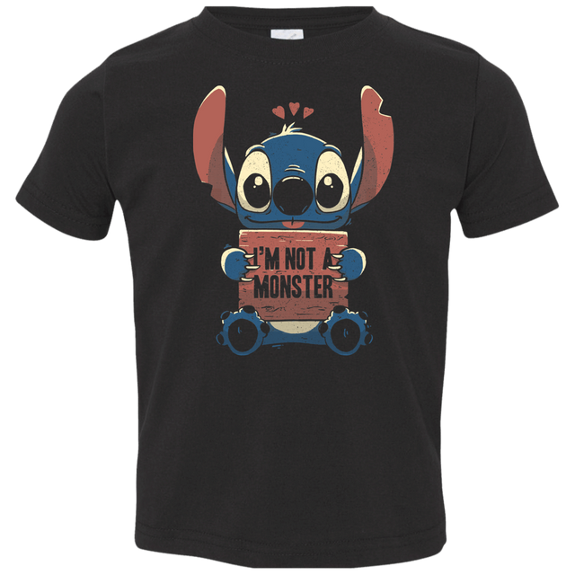 T-Shirts Black / 2T Stitch Not a Monster Toddler Premium T-Shirt