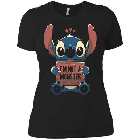 T-Shirts Black / X-Small Stitch Not a Monster Women's Premium T-Shirt