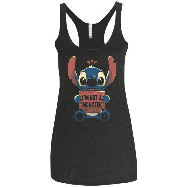T-Shirts Vintage Black / X-Small Stitch Not a Monster Women's Triblend Racerback Tank