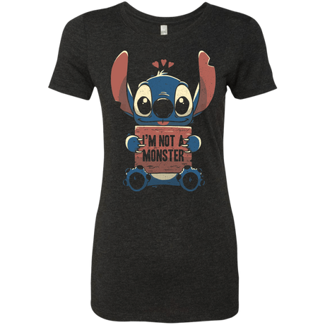 T-Shirts Vintage Black / S Stitch Not a Monster Women's Triblend T-Shirt