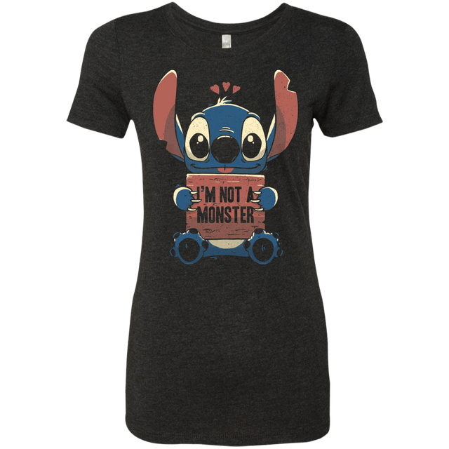 T-Shirts Vintage Black / S Stitch Not a Monster Women's Triblend T-Shirt