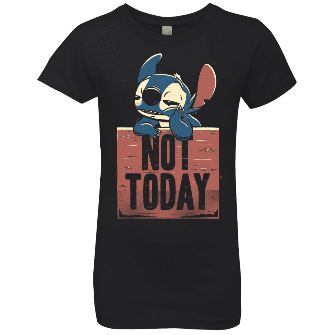 T-Shirts Black / YXS Stitch Not Today Girls Premium T-Shirt