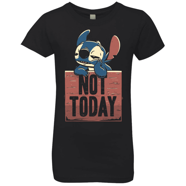 T-Shirts Black / YXS Stitch Not Today Girls Premium T-Shirt