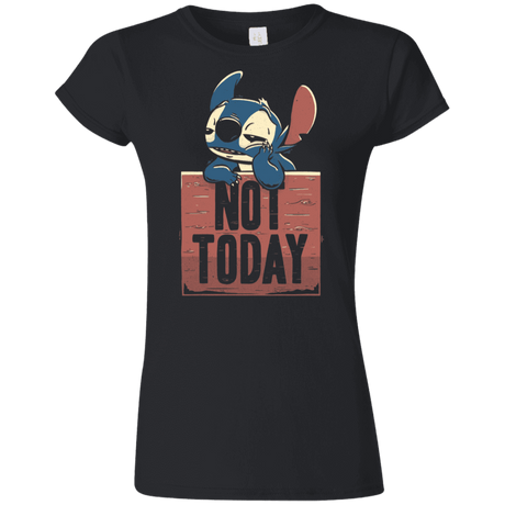 T-Shirts Black / S Stitch Not Today Junior Slimmer-Fit T-Shirt