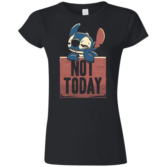 T-Shirts Black / S Stitch Not Today Junior Slimmer-Fit T-Shirt