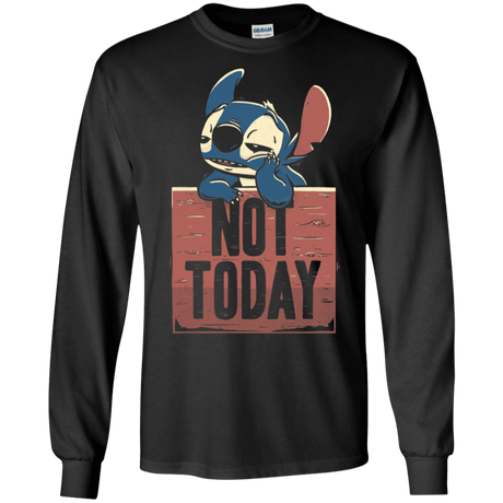 T-Shirts Black / S Stitch Not Today Men's Long Sleeve T-Shirt