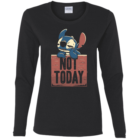 T-Shirts Black / S Stitch Not Today Women's Long Sleeve T-Shirt