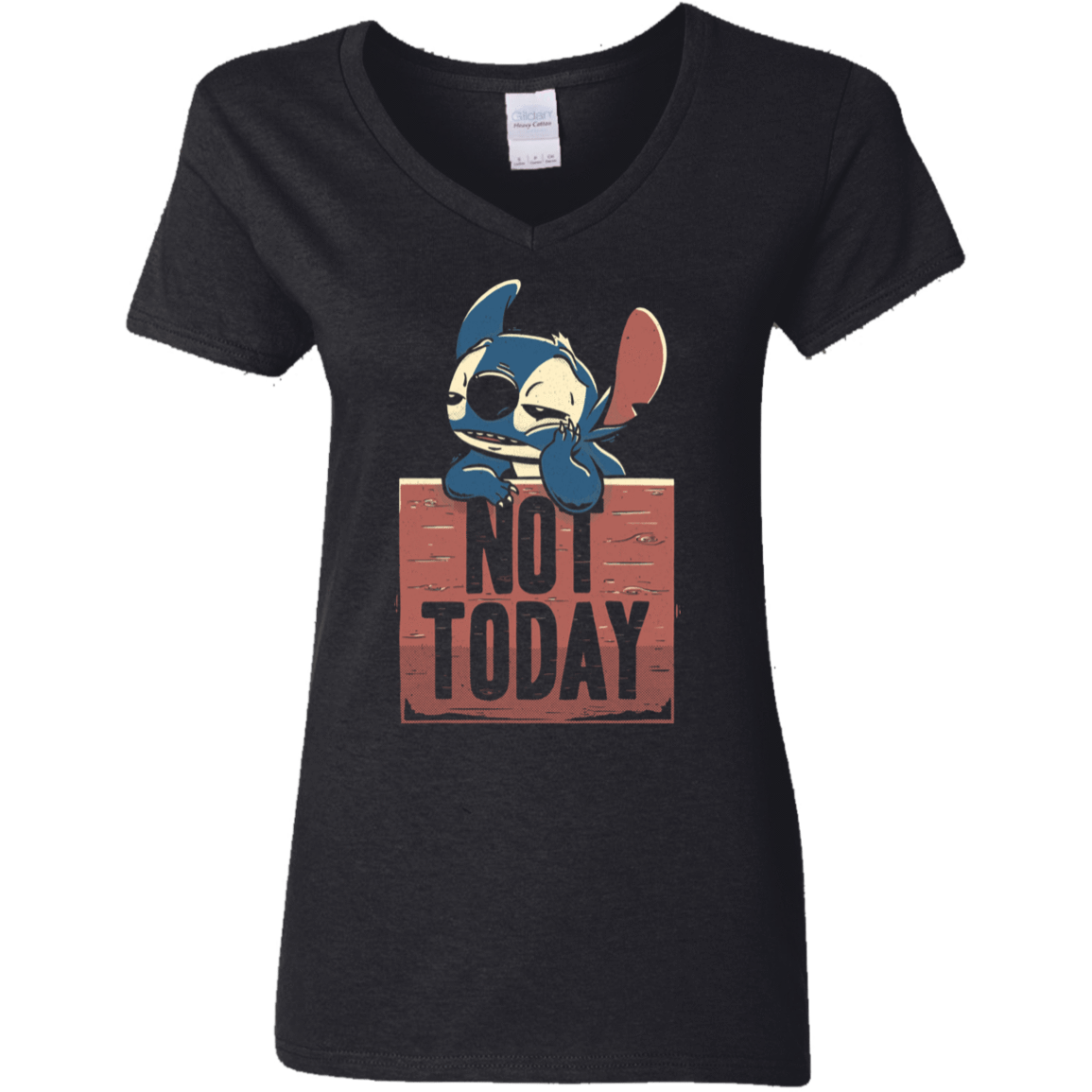 T-Shirts Black / S Stitch Not Today Women's V-Neck T-Shirt