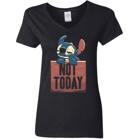 T-Shirts Black / S Stitch Not Today Women's V-Neck T-Shirt