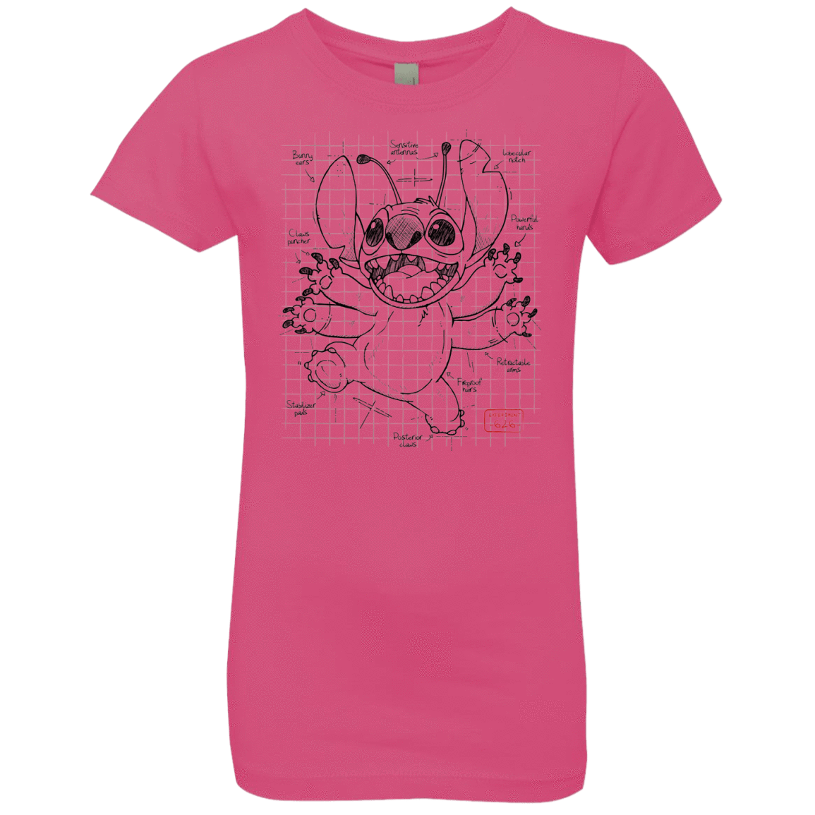 T-Shirts Hot Pink / YXS Stitch Plan Girls Premium T-Shirt