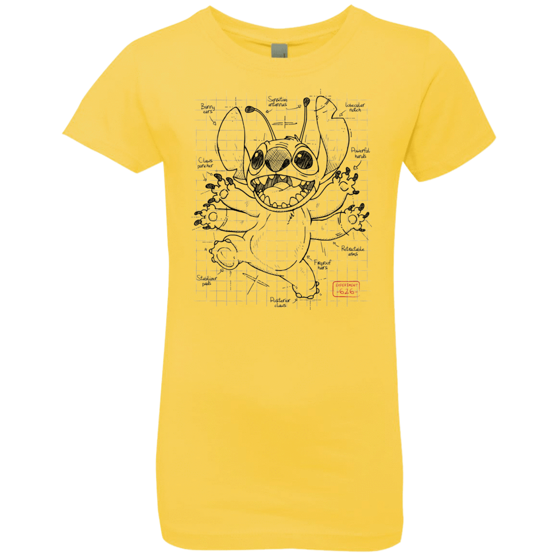 T-Shirts Vibrant Yellow / YXS Stitch Plan Girls Premium T-Shirt
