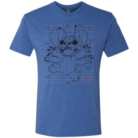 T-Shirts Vintage Royal / S Stitch Plan Men's Triblend T-Shirt
