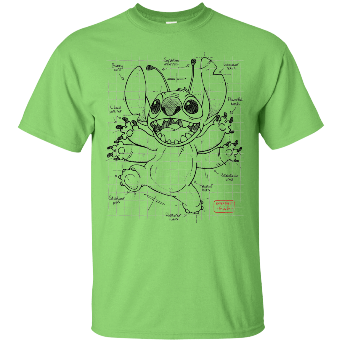 T-Shirts Lime / S Stitch Plan T-Shirt