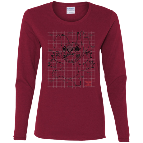 T-Shirts Cardinal / S Stitch Plan Women's Long Sleeve T-Shirt