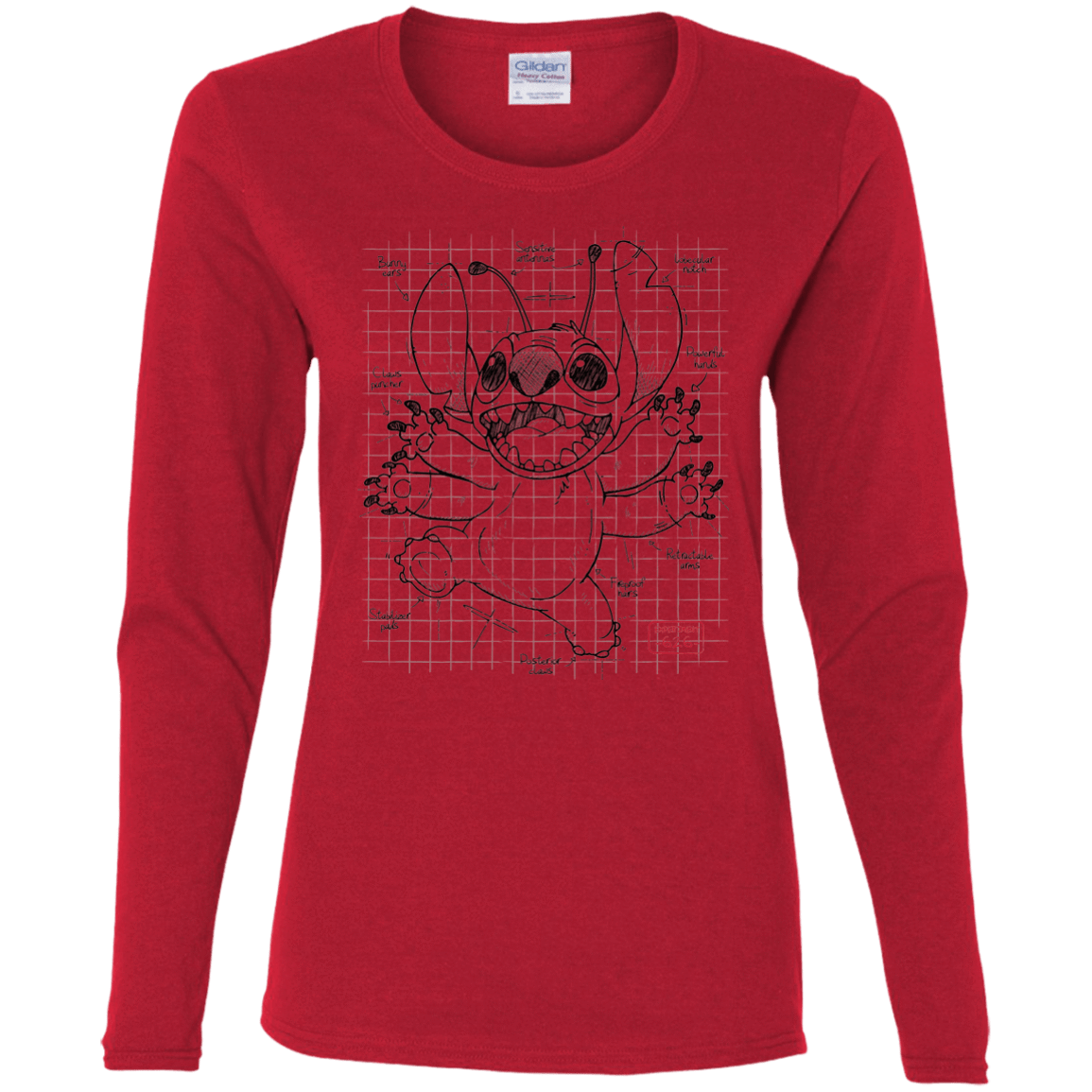 T-Shirts Red / S Stitch Plan Women's Long Sleeve T-Shirt