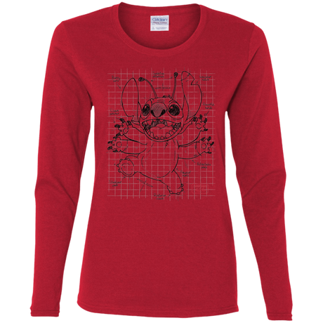 T-Shirts Red / S Stitch Plan Women's Long Sleeve T-Shirt
