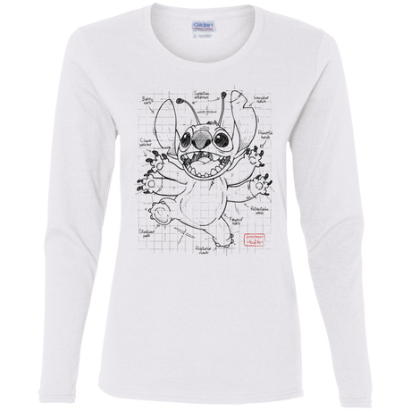 T-Shirts White / S Stitch Plan Women's Long Sleeve T-Shirt