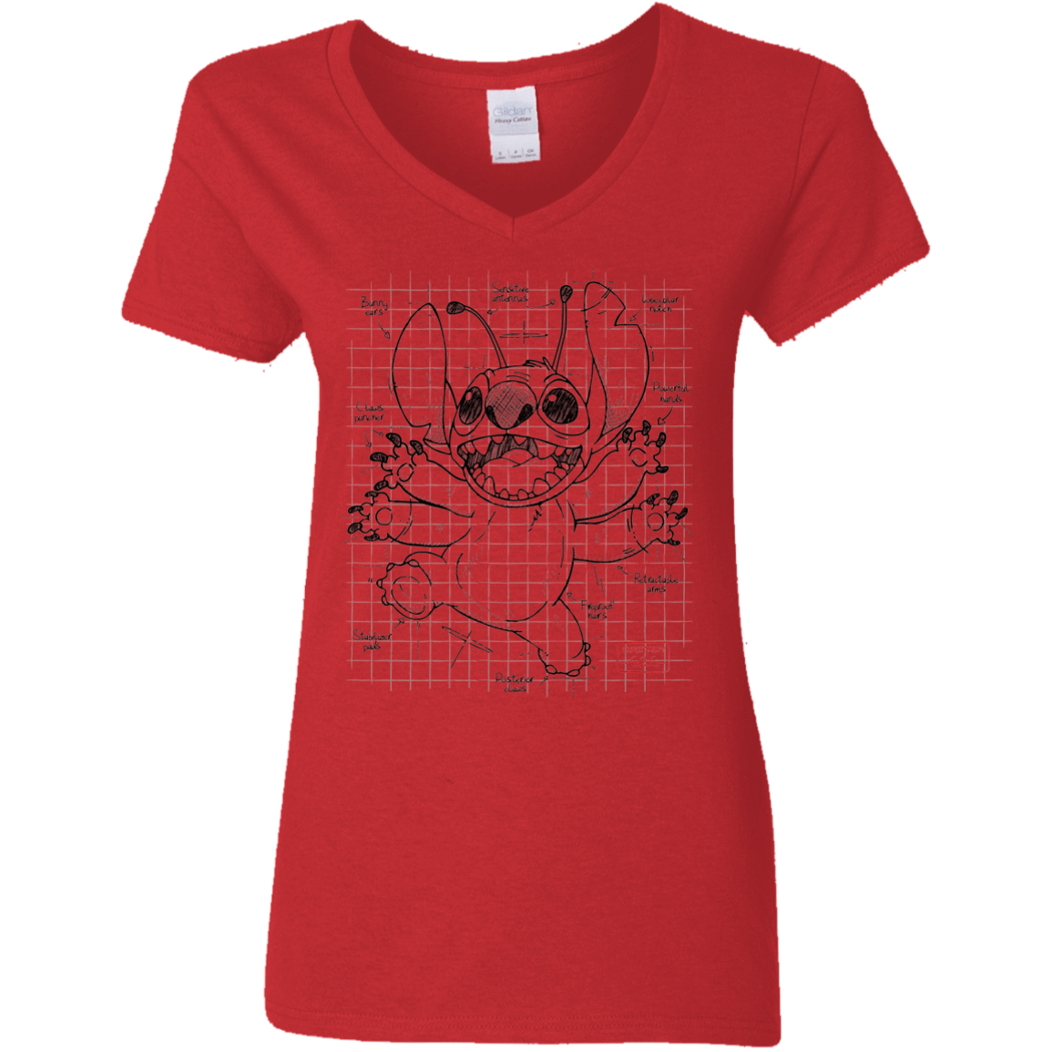 T-Shirts Red / S Stitch Plan Women's V-Neck T-Shirt