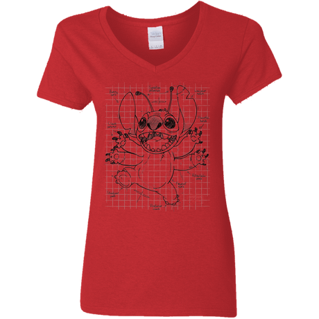 T-Shirts Red / S Stitch Plan Women's V-Neck T-Shirt