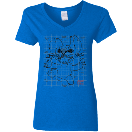 T-Shirts Royal / S Stitch Plan Women's V-Neck T-Shirt