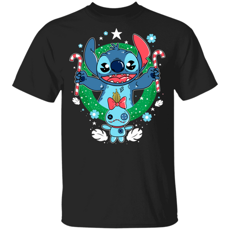 T-Shirts Black / YXS Stitch Wreath Youth T-Shirt