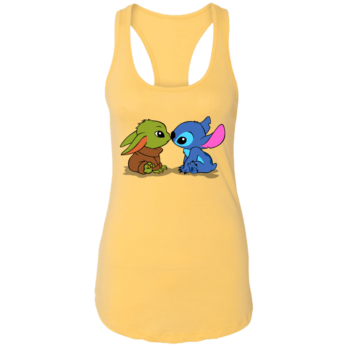T-Shirts Banana Cream / X-Small Stitch Yoda Baby Women's Premium Racerback Tank