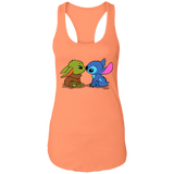 T-Shirts Light Orange / X-Small Stitch Yoda Baby Women's Premium Racerback Tank