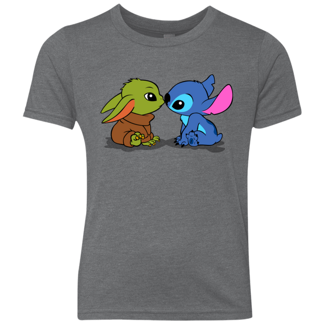 T-Shirts Premium Heather / YXS Stitch Yoda Baby Youth Triblend T-Shirt