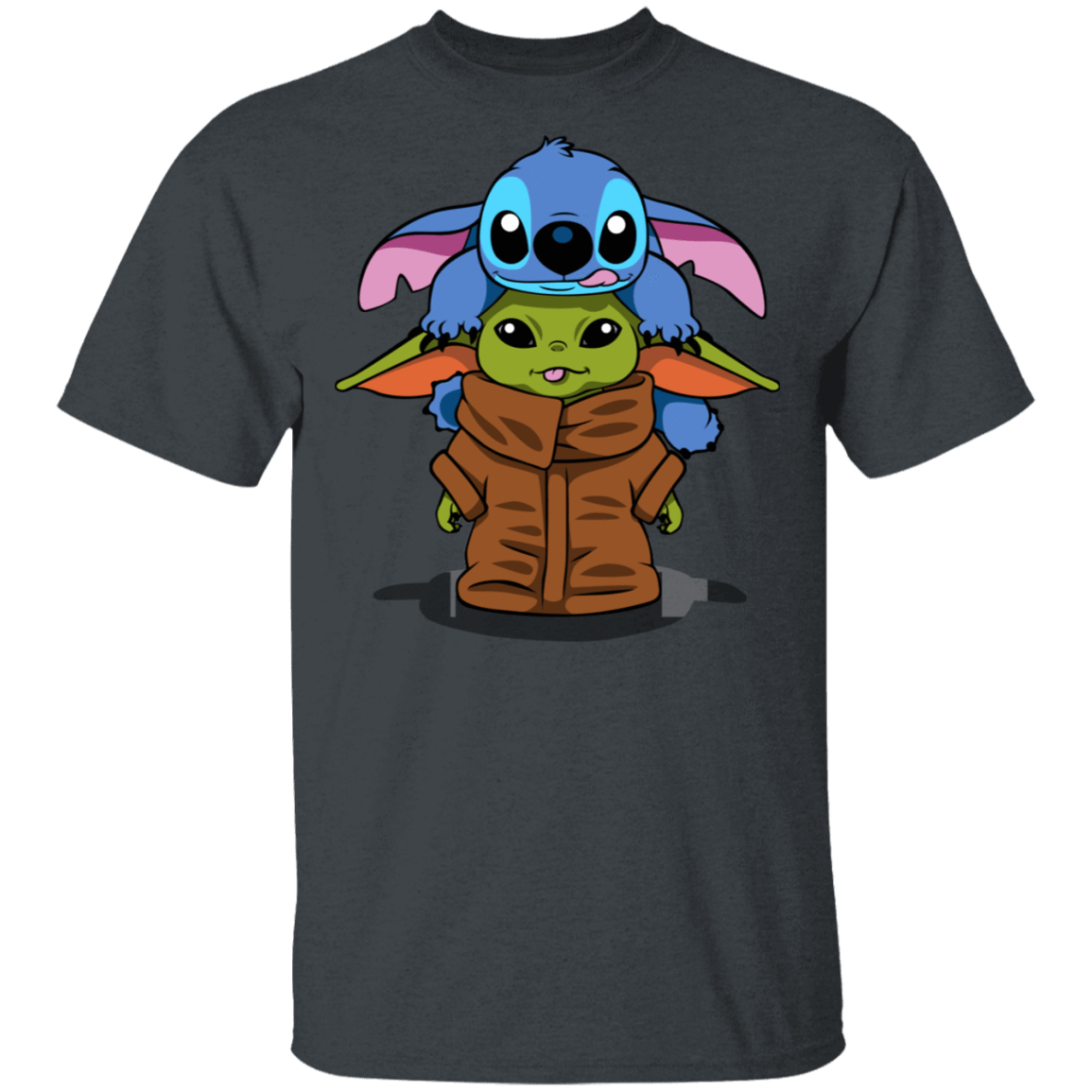 T-Shirts Dark Heather / S Stitch Yoda T-Shirt