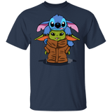 T-Shirts Navy / S Stitch Yoda T-Shirt