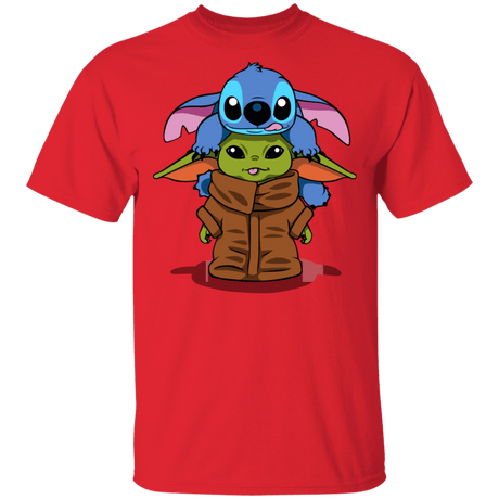 T-Shirts Red / S Stitch Yoda T-Shirt