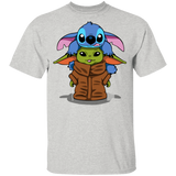 T-Shirts Ash / YXS Stitch Yoda Youth T-Shirt