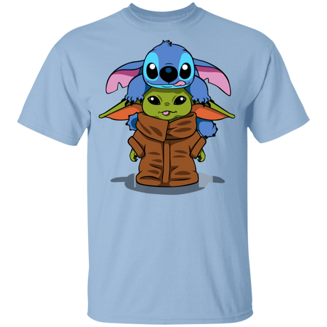 T-Shirts Light Blue / YXS Stitch Yoda Youth T-Shirt