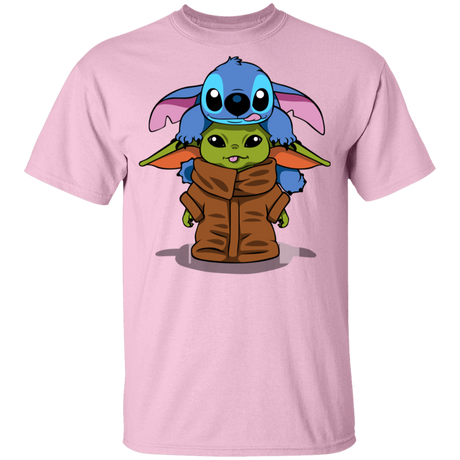T-Shirts Light Pink / YXS Stitch Yoda Youth T-Shirt