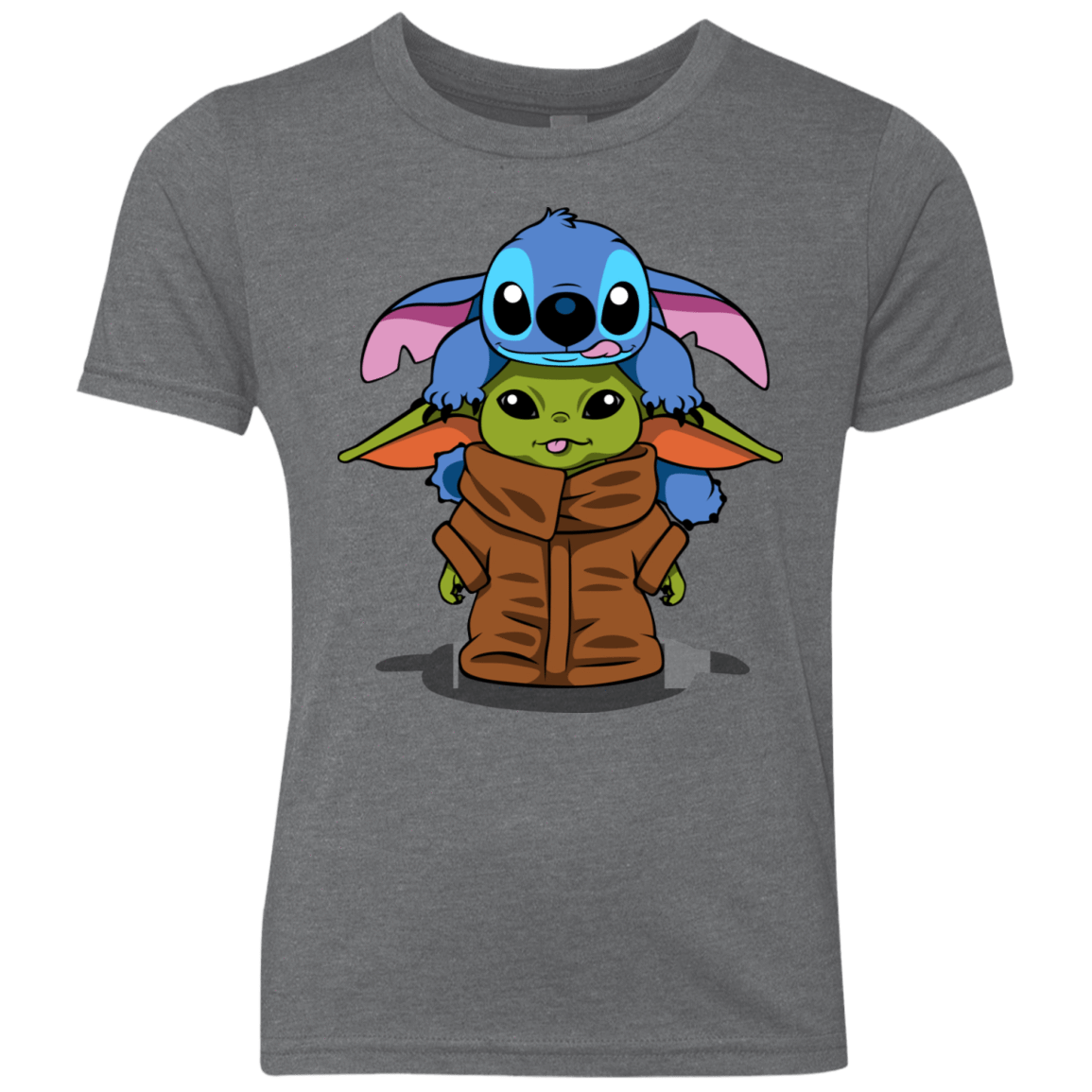 T-Shirts Premium Heather / YXS Stitch Yoda Youth Triblend T-Shirt