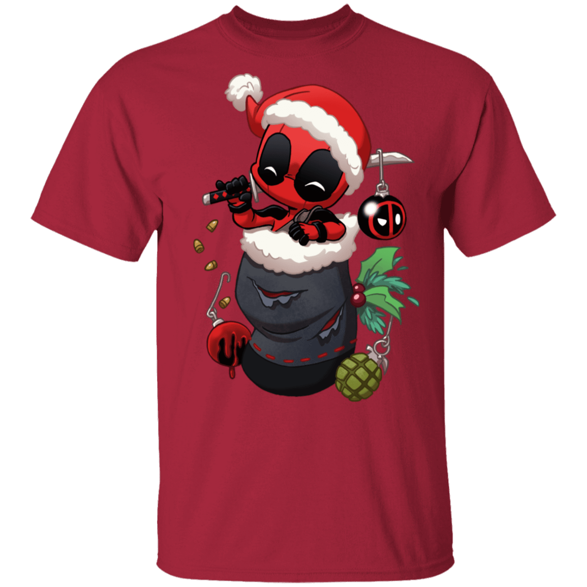 T-Shirts Cardinal / S Stocking Stuffer Deadpool T-Shirt