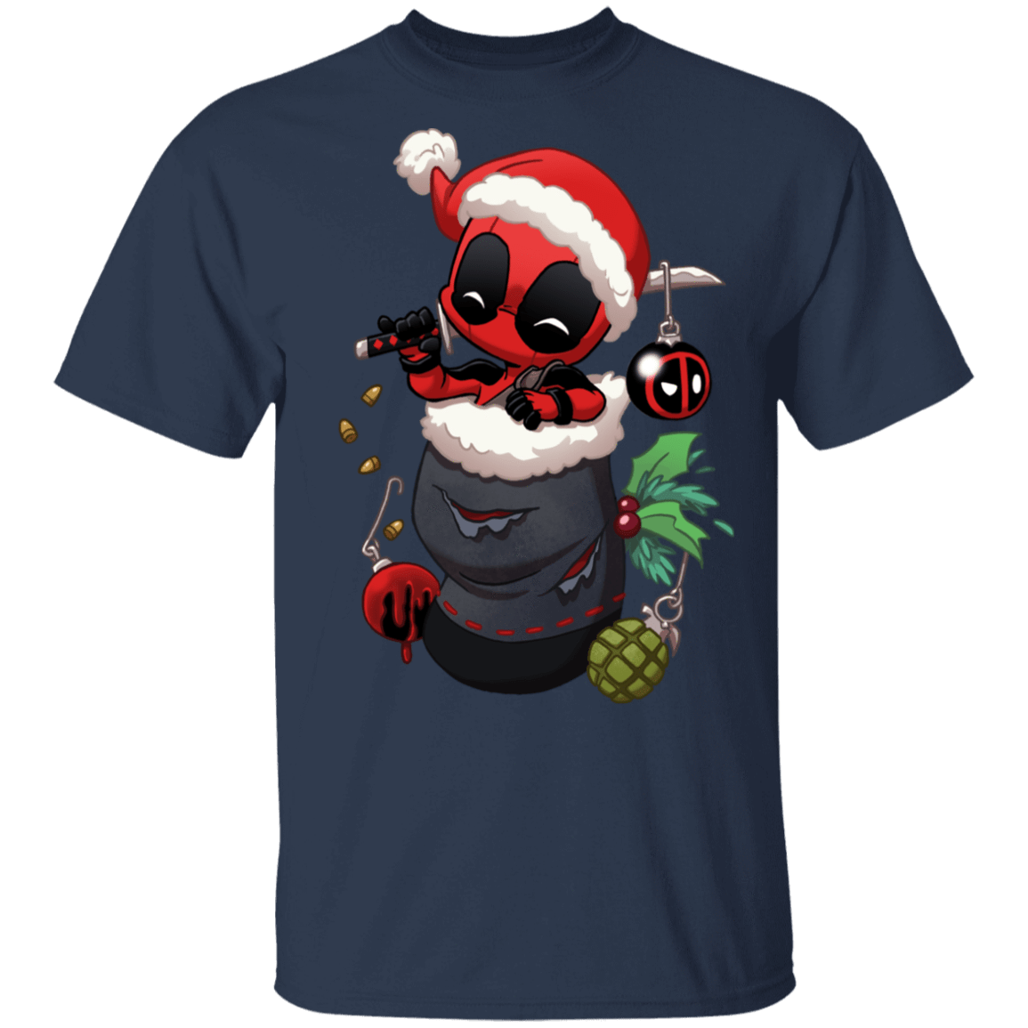 T-Shirts Navy / S Stocking Stuffer Deadpool T-Shirt