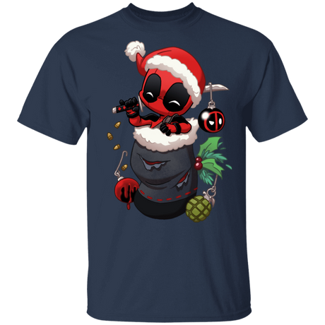 T-Shirts Navy / S Stocking Stuffer Deadpool T-Shirt