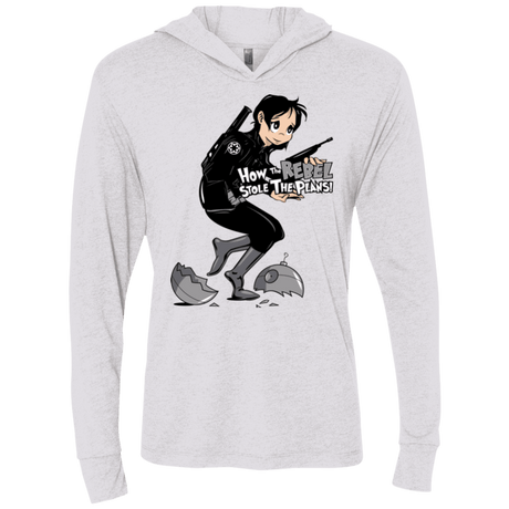 T-Shirts Heather White / X-Small Stolen Plans Triblend Long Sleeve Hoodie Tee