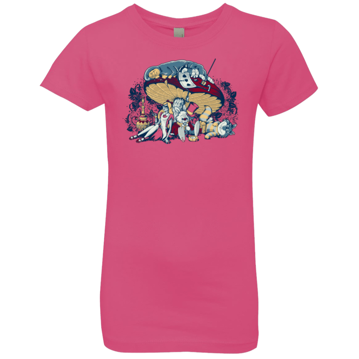 T-Shirts Hot Pink / YXS STONED IN WONDERLAND Girls Premium T-Shirt