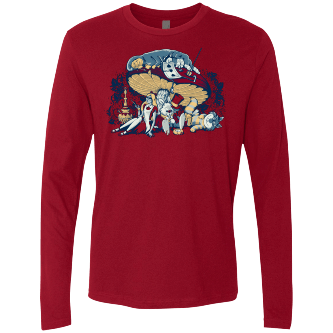 T-Shirts Cardinal / Small STONED IN WONDERLAND Men's Premium Long Sleeve