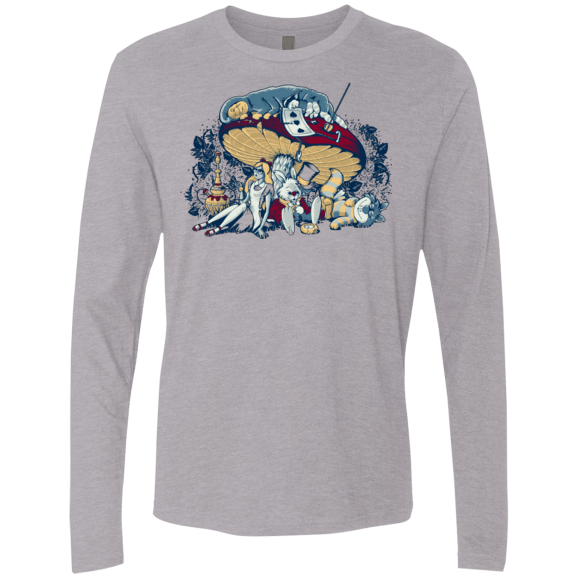 T-Shirts Heather Grey / Small STONED IN WONDERLAND Men's Premium Long Sleeve