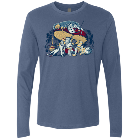 T-Shirts Indigo / Small STONED IN WONDERLAND Men's Premium Long Sleeve