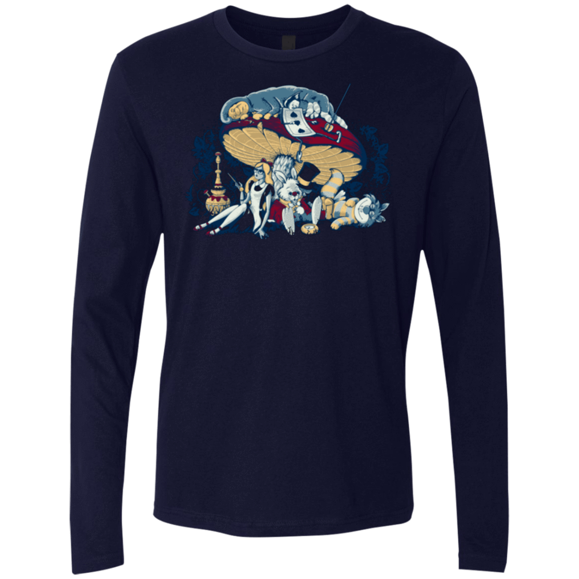 T-Shirts Midnight Navy / Small STONED IN WONDERLAND Men's Premium Long Sleeve