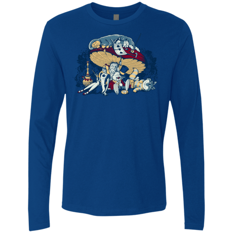 T-Shirts Royal / Small STONED IN WONDERLAND Men's Premium Long Sleeve