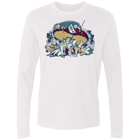 T-Shirts White / Small STONED IN WONDERLAND Men's Premium Long Sleeve