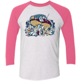 T-Shirts Heather White/Vintage Pink / X-Small STONED IN WONDERLAND Triblend 3/4 Sleeve
