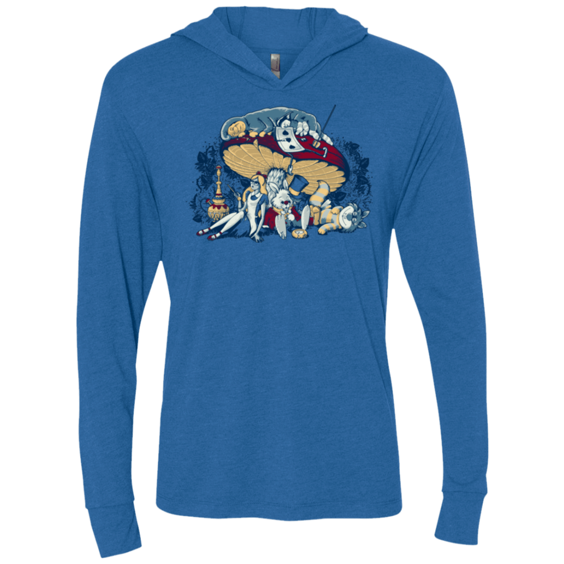 T-Shirts Vintage Royal / X-Small STONED IN WONDERLAND Triblend Long Sleeve Hoodie Tee